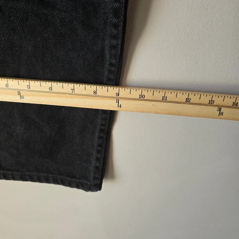 Levis 505 Regular Fit Black Denim Jeans Mens 36x32 Straight Leg 00505-0260